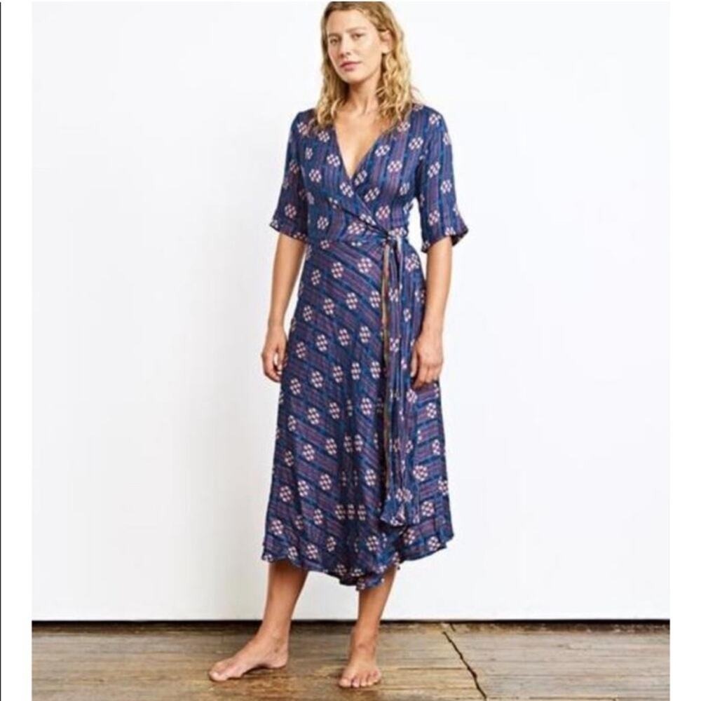 Ace & Jig Annalise cotton wrap dress in Empress S